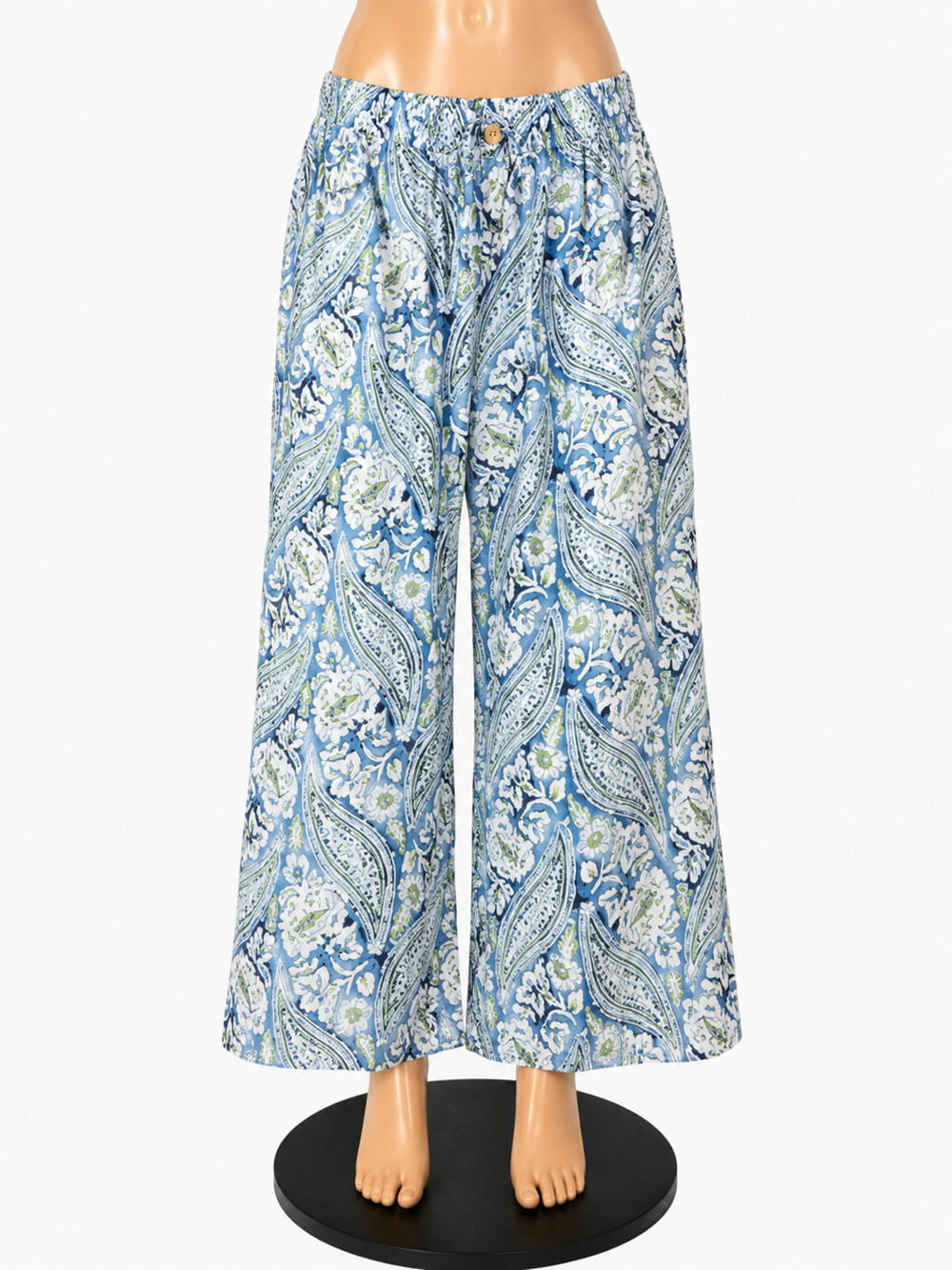 Christian Siriano Floral Wide-Leg Cropped Palazzo Pants XL